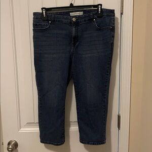 Vintage America Dark Blue Denim Capri Jeans
